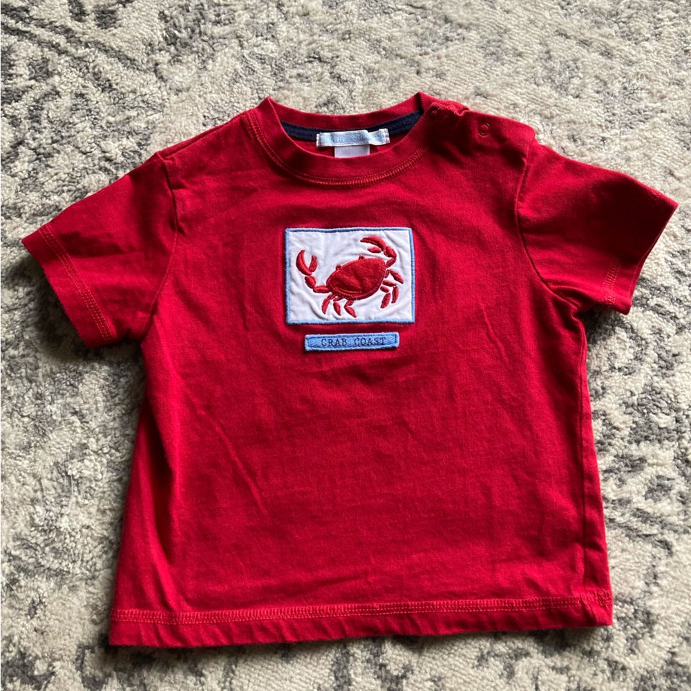 NWOT Janie and Jack crab shirt